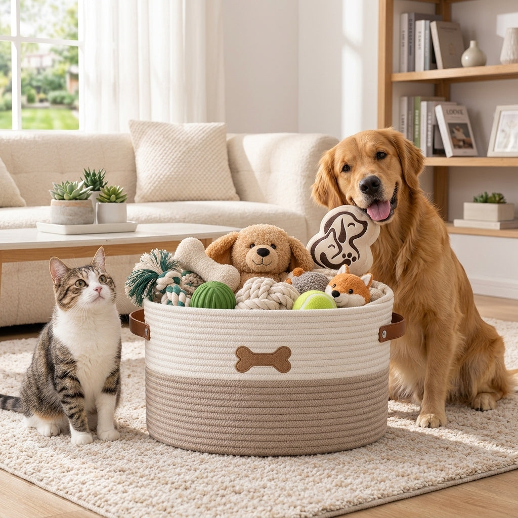 AiewmFan™ Woven Pet Toy Storage Basket
