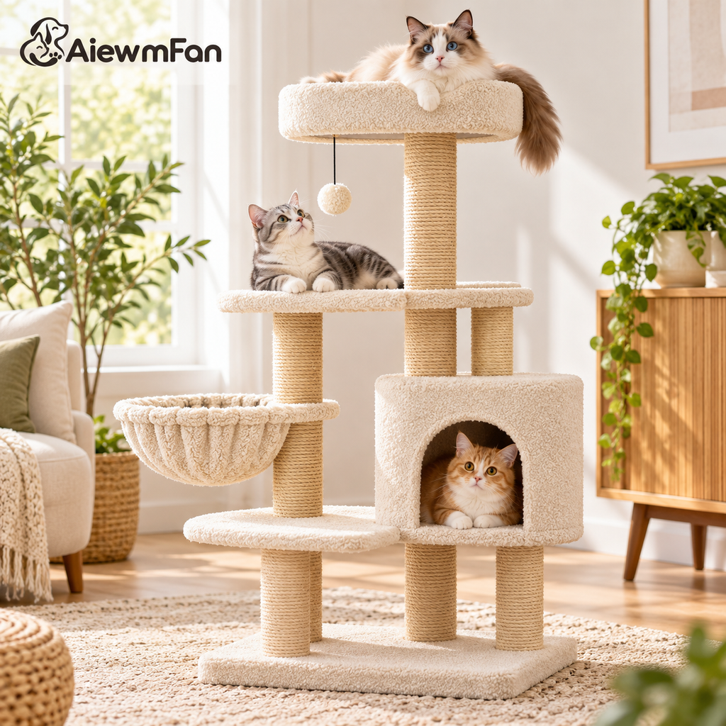 AiewmFan™ Multi-Level Cat Tree Tower