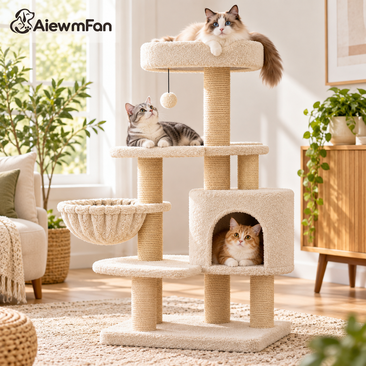 AiewmFan™ Multi-Level Cat Tree Tower
