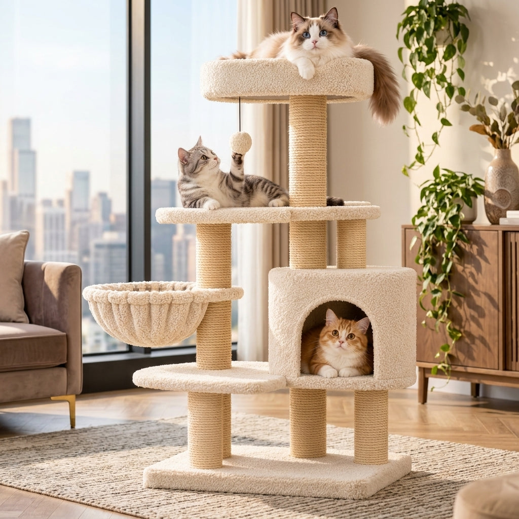 AiewmFan™ Multi-Level Cat Tree Tower
