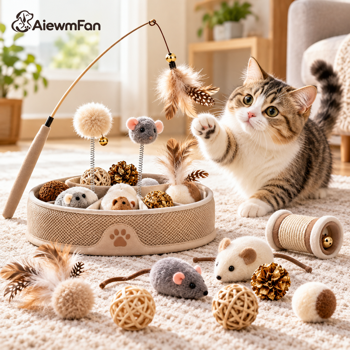 AiewmFan™ Interactive Cat Toy Activity Set