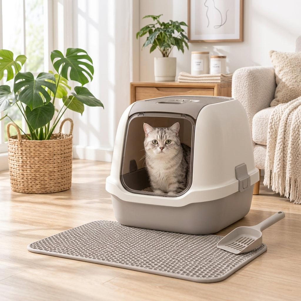 AiewmFan™ Enclosed Cat Litter Box Set