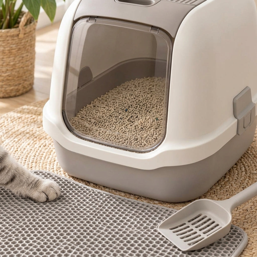 AiewmFan™ Enclosed Cat Litter Box Set