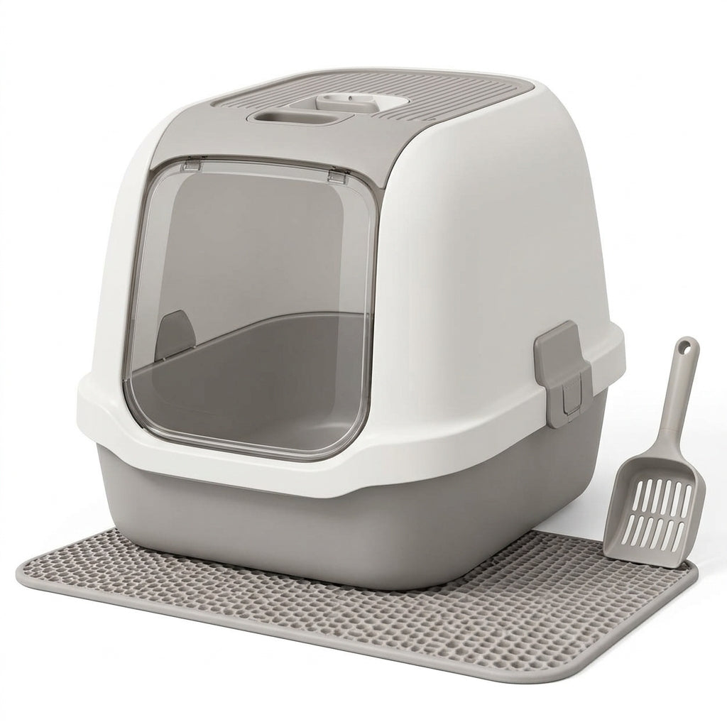 Enclosed litter box set product view