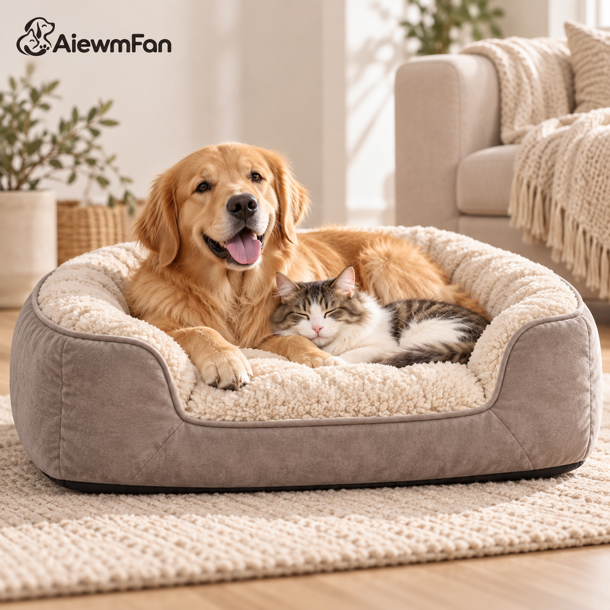 AiewmFan™ Plush Orthopedic Pet Bed