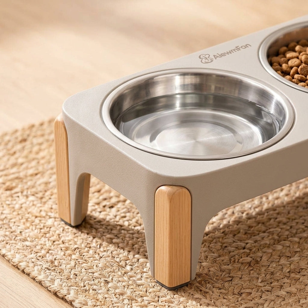 AiewmFan™ Elevated Double Pet Feeder