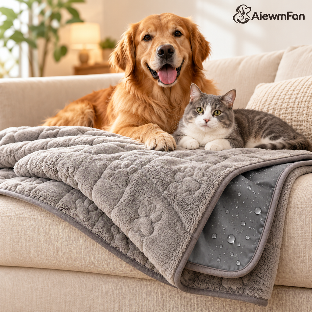 AiewmFan™ Waterproof Plush Pet Blanket